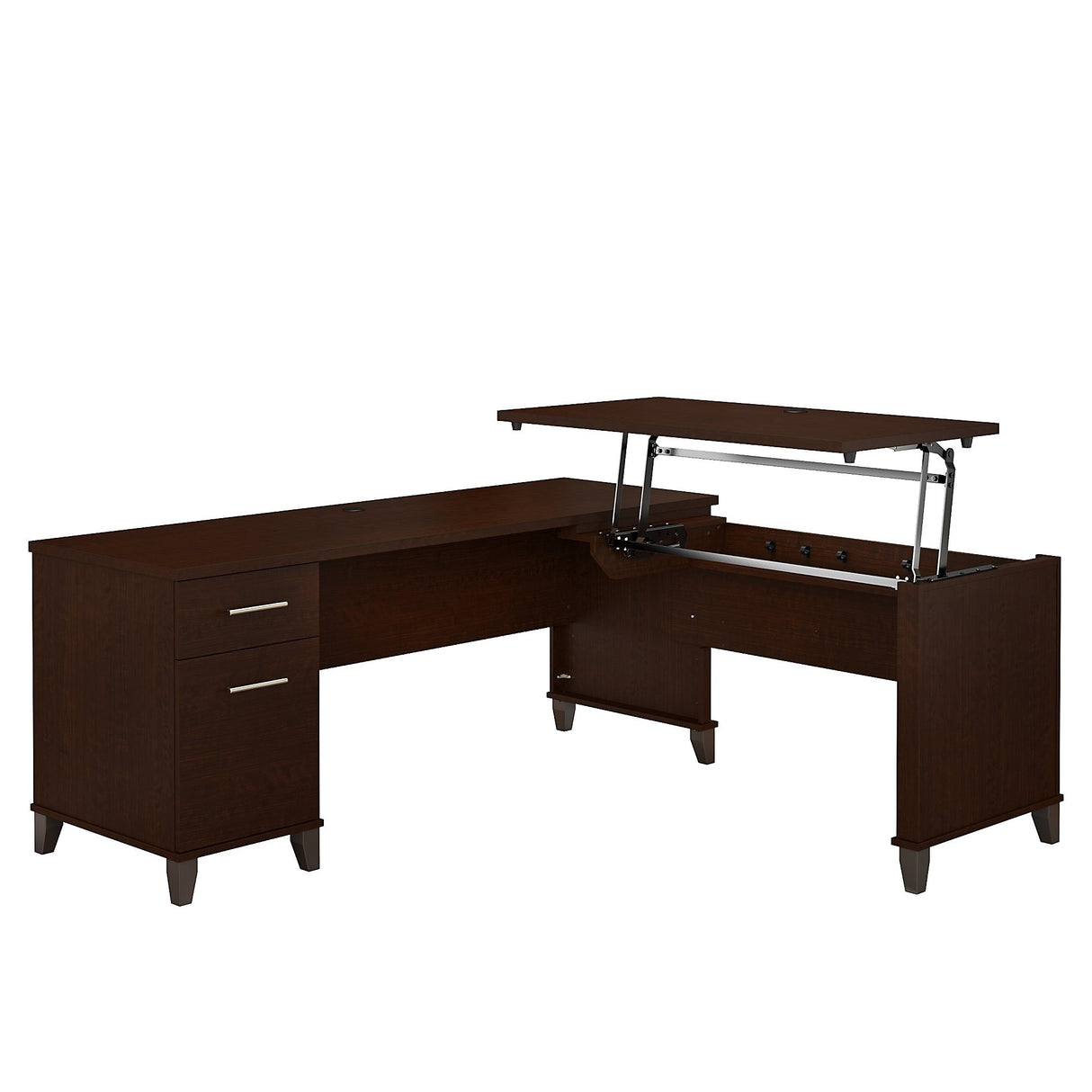 Somerset 72W 3 Position Sit to Stand L Shaped Desk by Bush Furniture