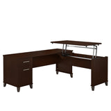 Somerset 72W 3 Position Sit to Stand L Shaped Desk by Bush Furniture