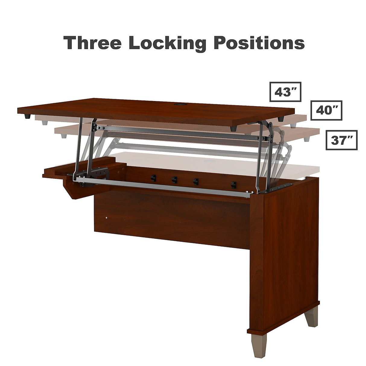 Somerset 72W 3 Position Sit to Stand L Shaped Desk by Bush Furniture