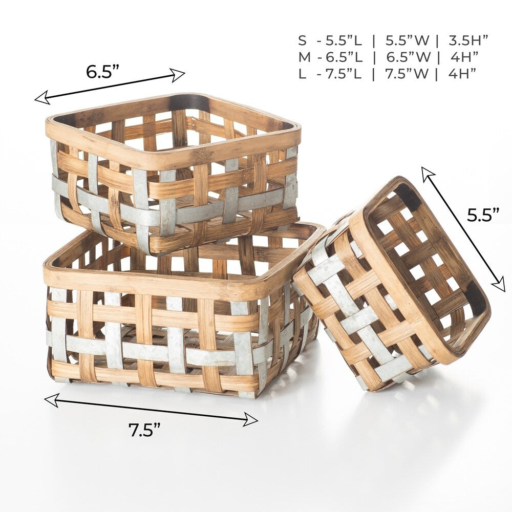 Sullivans Bushel Basket - Set of 3
