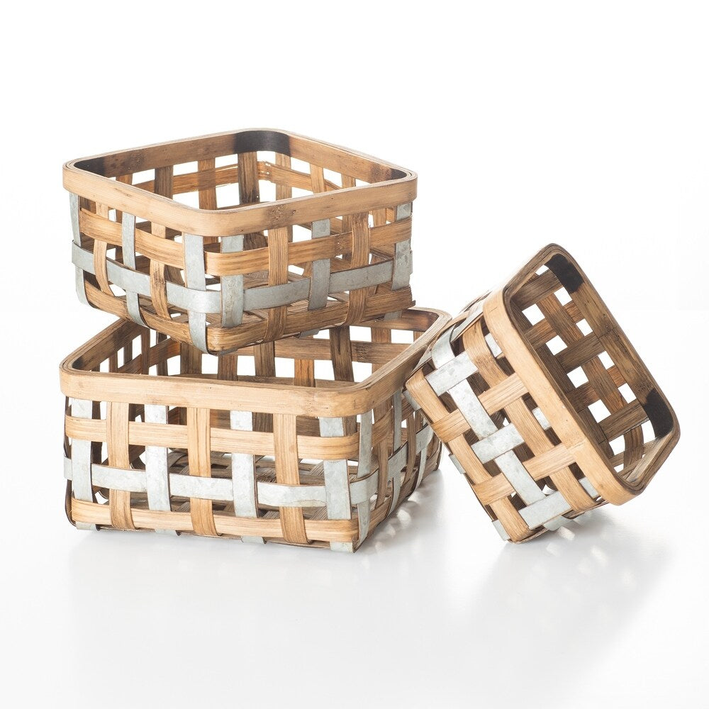 Sullivans Bushel Basket - Set of 3