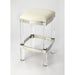Butler Jordan Acrylic & White Leather Counter Stool
