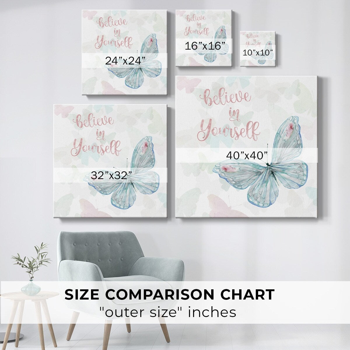 Butterfly Believe-Gallery Wrapped Canvas