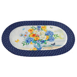 Butterfly and Floral Bouquet Skid-Resistant Accent Rug