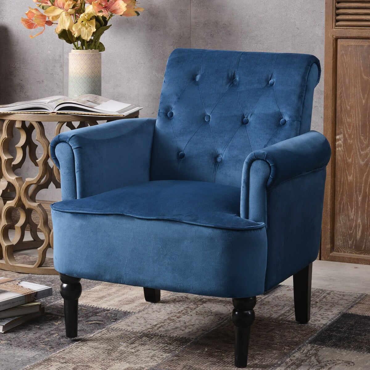 Button Tufted Club Chair