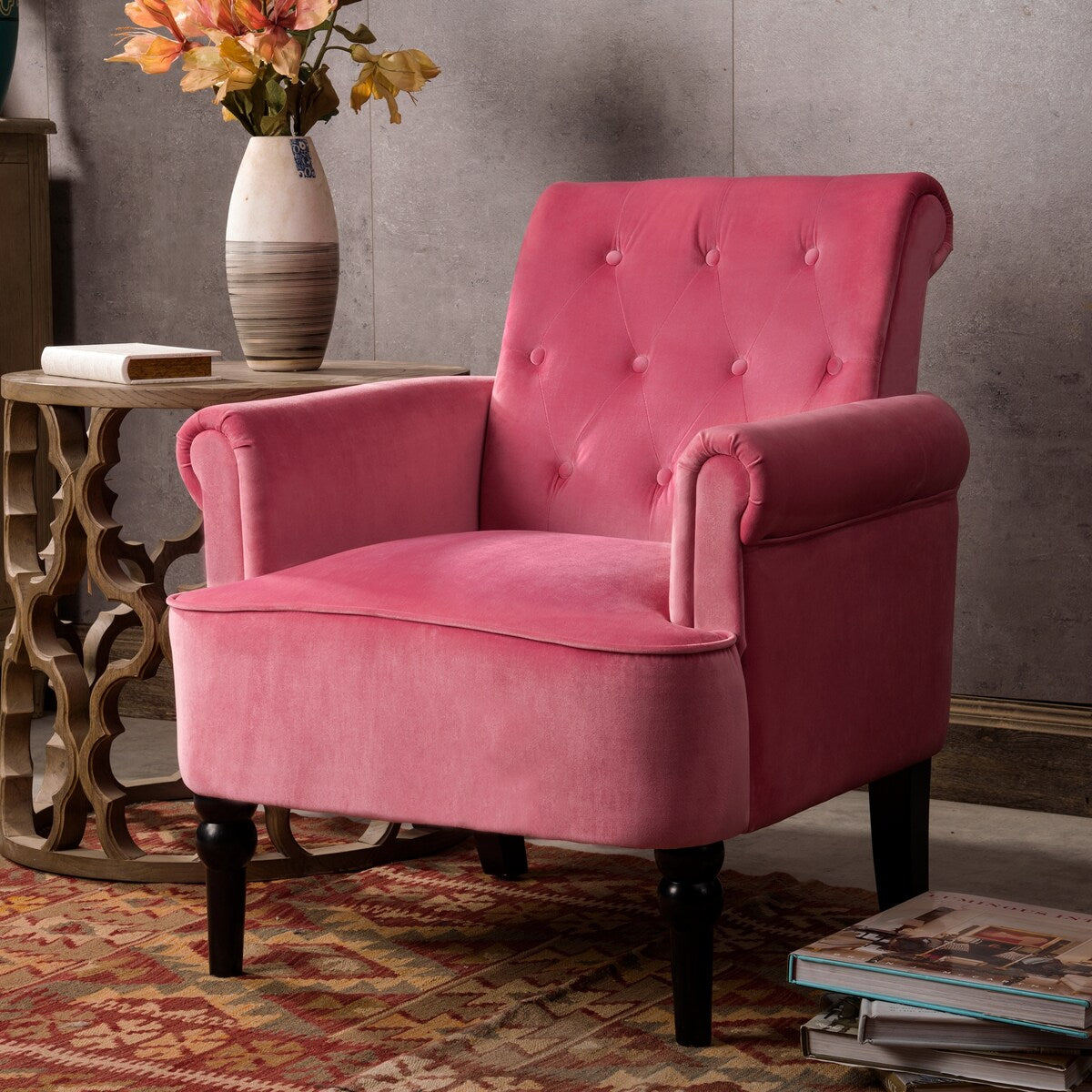 Button Tufted Club Chair