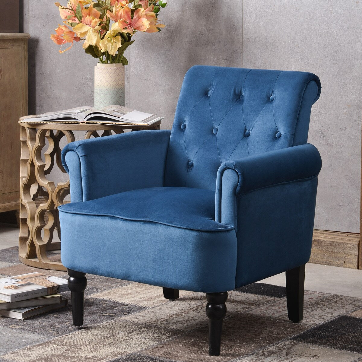 Button Tufted Club Chair