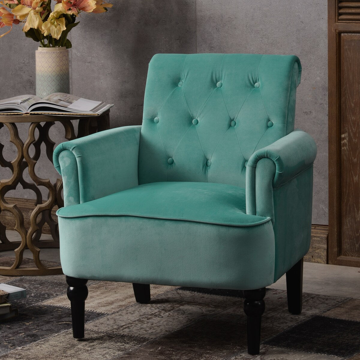 Button Tufted Club Chair