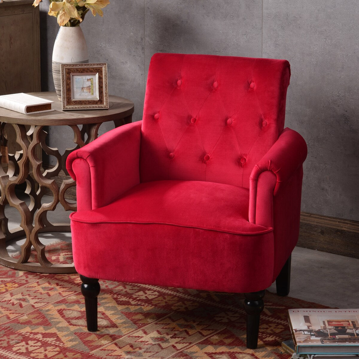 Button Tufted Club Chair