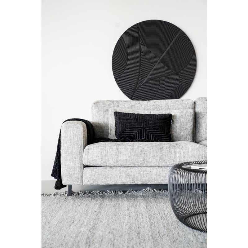 By-Boo Madam Rectangular Black Viscose Throw Pillows Set of 2