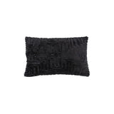 By-Boo Madam Rectangular Black Viscose Throw Pillows Set of 2