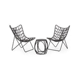 Byson Wicker Outdoor 3 Piece Chat Set by Christopher Knight Home