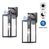 C Cattleya 1-Light Motion Sensor Dusk to Dawn Outdoor Wall Light Sconce with Adjustable Sensitivity and Timer