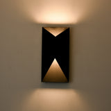 C Cattleya 2-Light Modern Matte Black Integrated LED Outdoor Wall Light