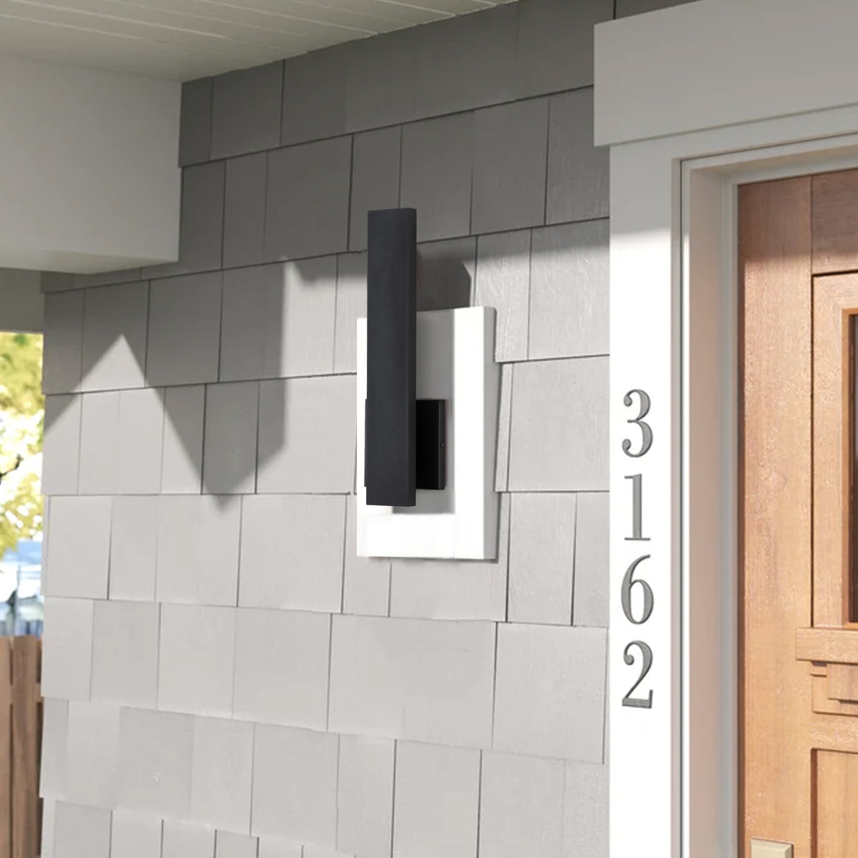 C Cattleya 2-Pack Matte Black Aluminum LED Outdoor Wall Sconce