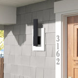 C Cattleya 2-Pack Matte Black Aluminum LED Outdoor Wall Sconce