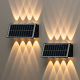 C Cattleya 2-Pack Solar LED Dusk to Dawn Outdoor Wall Sconce Light