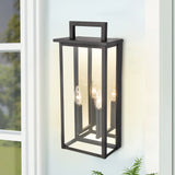 C Cattleya Matte Black Outdoor Wall Light with Gold Reflector and Clear Glass Shade