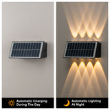 C Cattleya 2-Pack Solar LED Dusk to Dawn Outdoor Wall Sconce Light