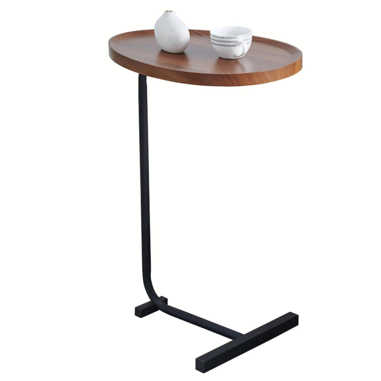 C-Shaped Small Sofa Table for Living Room