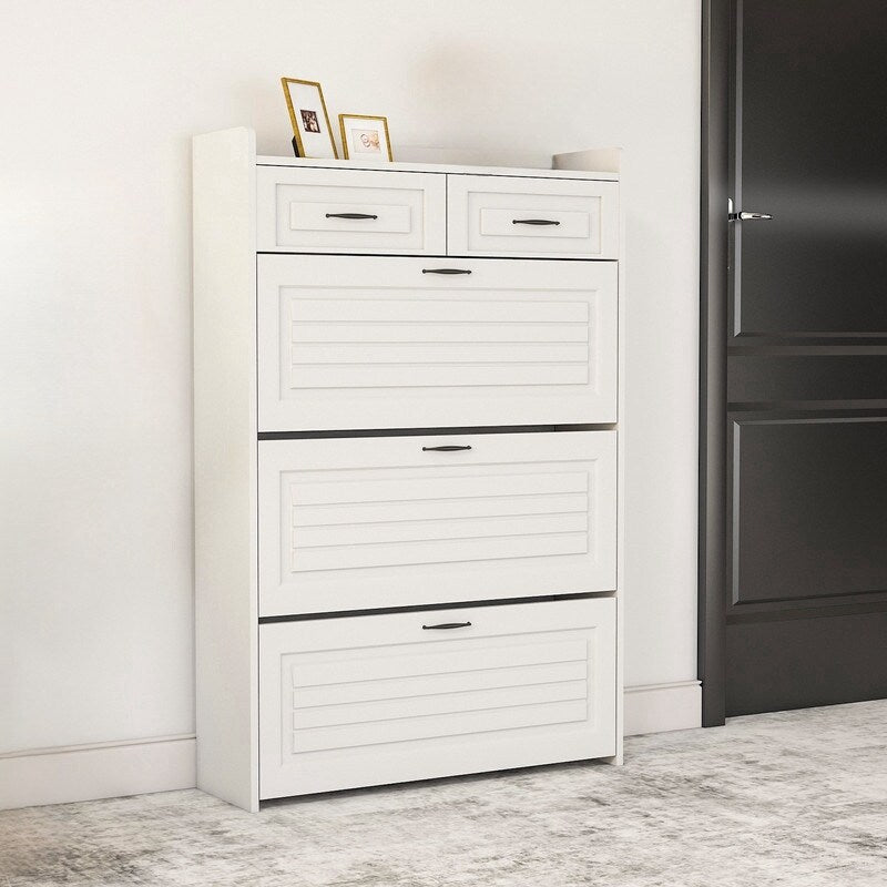   shoe cabinet with 3 doors 2 drawers,large space for storage 