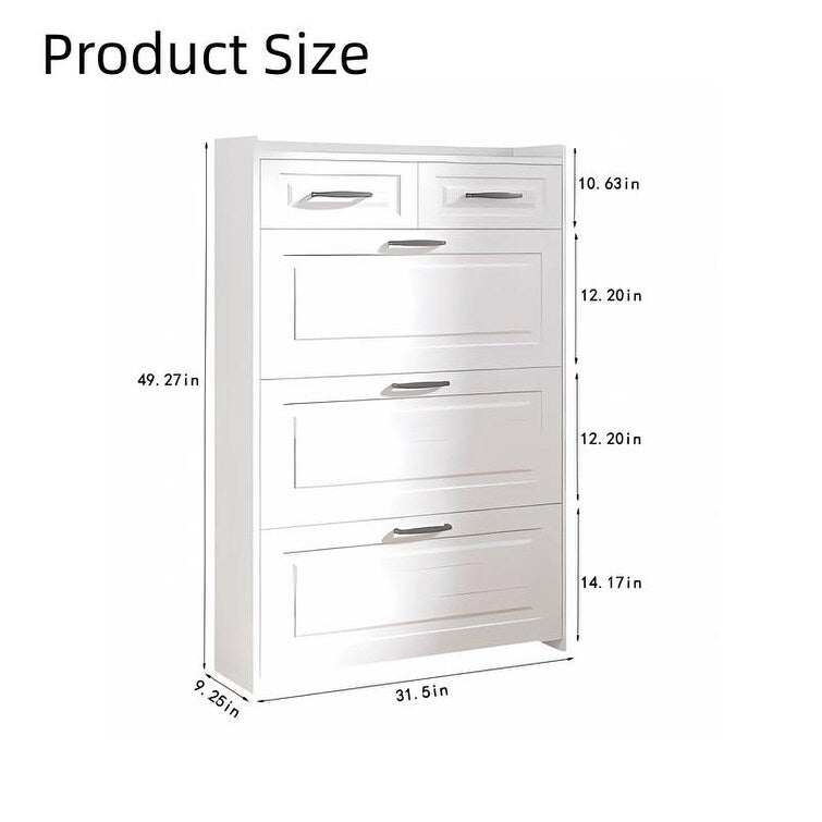  shoe cabinet with 3 doors 2 drawers,large space for storage 