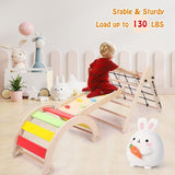  Toddler Climbing Toys Indoor, 4 in 1Montessori Climbing Set with Triangle Climber