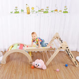  Toddler Climbing Toys Indoor, 4 in 1Montessori Climbing Set with Triangle Climber