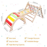  Toddler Climbing Toys Indoor, 4 in 1Montessori Climbing Set with Triangle Climber