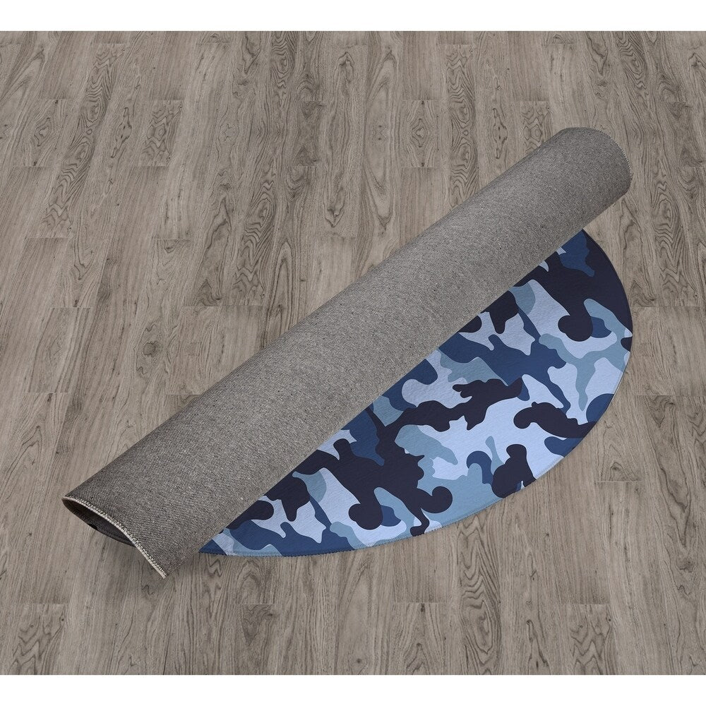 CAMO FLOW NAVY Area Rug by Kavka Designs