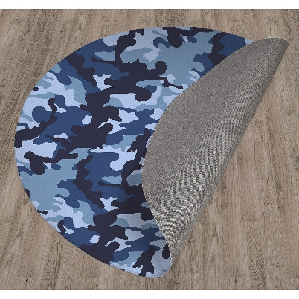 CAMO FLOW NAVY Area Rug by Kavka Designs