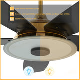Harley 56-inch Indoor/Outdoor Smart Ceiling Fan, Dimmable LED Light Kit & Remote, Works with Alexa/Google Home/Siri - N/A