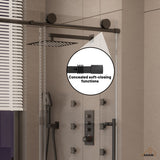 CASAINC 48 in. W x 76 in. H Sliding Frameless Shower Door with Tempered Glass