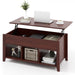 CCostway ostway Lift Top Coffee Table with Hidden Compartment and - See Details
