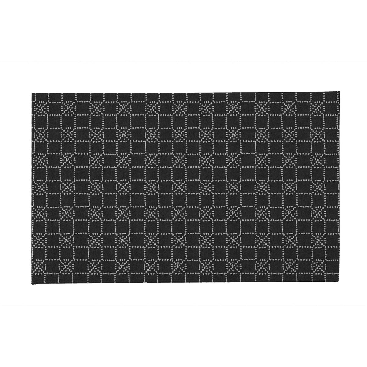 CHECKED CHARCOAL with Rubberized non-slip Backing Indoor|Outdoor Mat By Kavka Designs