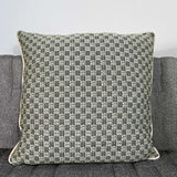 CHECKERED GREEN Cotton Woven Pillow By Kavka Designs