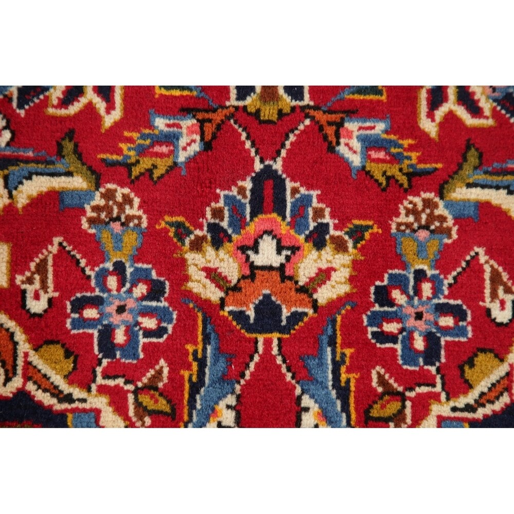 CLEARANCE Floral Kashan Persian Red Area Rug Hand-Knotted - 6'1" x 9'8"