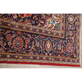 CLEARANCE Floral Kashan Persian Red Area Rug Hand-Knotted - 6'1" x 9'8"
