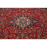 CLEARANCE Floral Kashan Persian Red Area Rug Hand-Knotted - 6'1" x 9'8"
