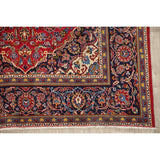 CLEARANCE Floral Kashan Persian Red Area Rug Hand-Knotted - 6'1" x 9'8"