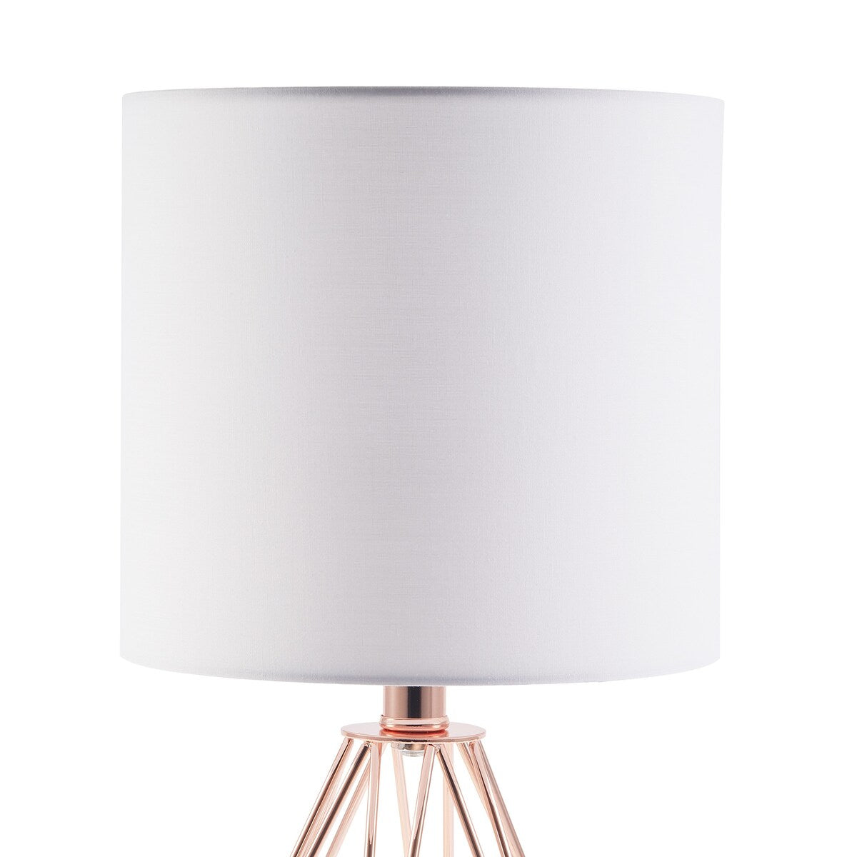 CO-Z Lighting 15" Desk Lamps w Drum Lampshades and Open Cage Metal Bases (Set of 2)