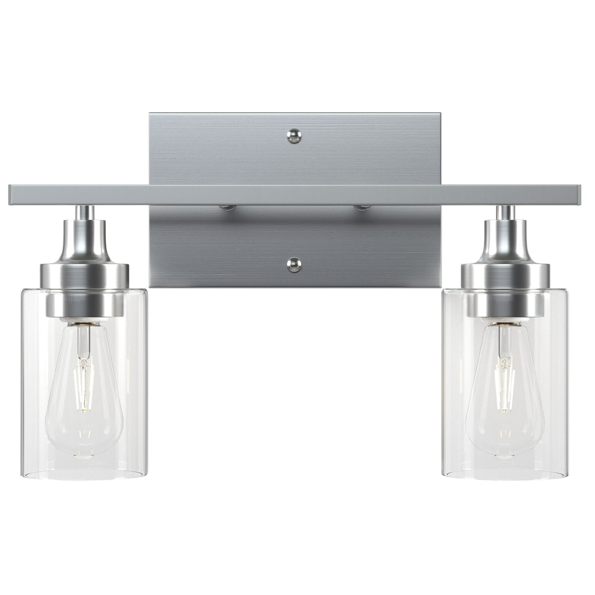 CO-Z Modern 2-Light Vanity Light Wall Sconce with Clear Glass Shades