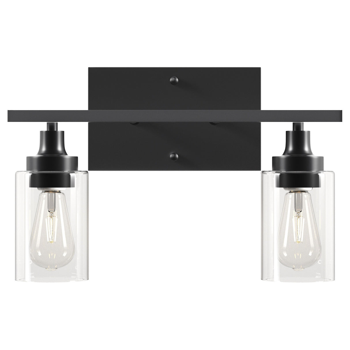 CO-Z Modern 2-Light Vanity Light Wall Sconce with Clear Glass Shades