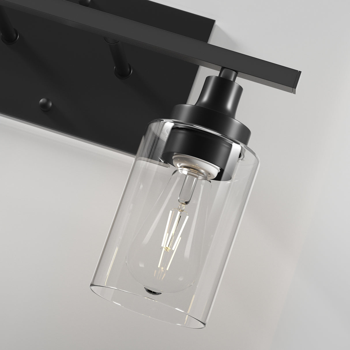 CO-Z Modern 2-Light Vanity Light Wall Sconce with Clear Glass Shades