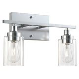 CO-Z Modern 2-Light Vanity Light Wall Sconce with Clear Glass Shades