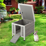 CO-Z Weatherproof Indoor Outdoor Wooden Bunny Hutch Pet House for Rabbits Cats Guinea Pigs