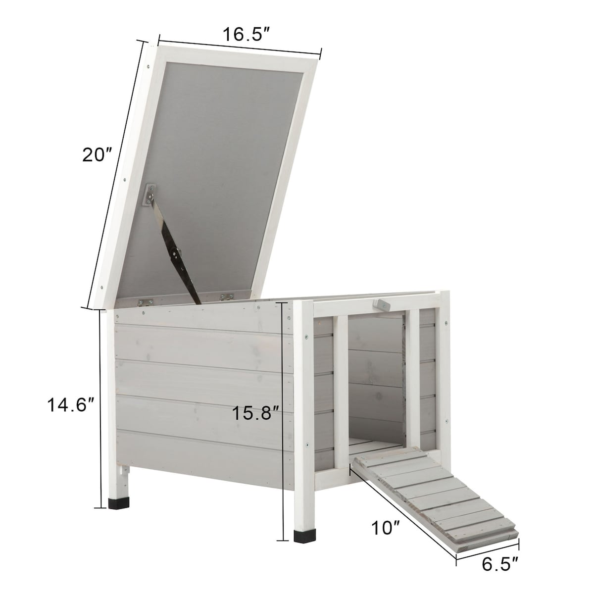 CO-Z Weatherproof Indoor Outdoor Wooden Bunny Hutch Pet House for Rabbits Cats Guinea Pigs