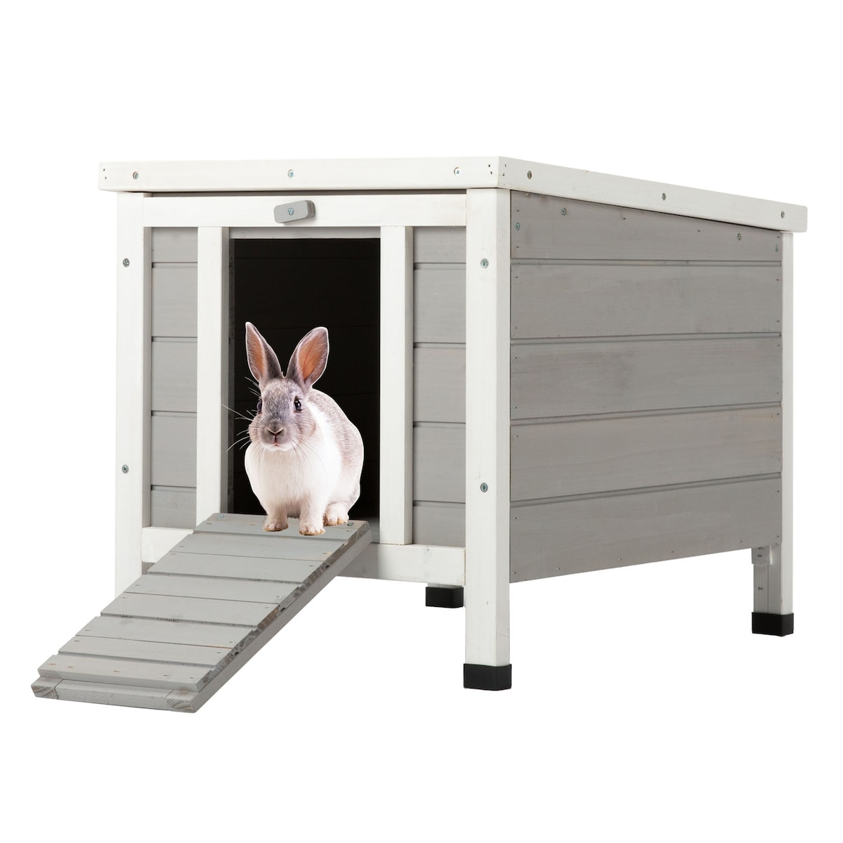 CO-Z Weatherproof Indoor Outdoor Wooden Bunny Hutch Pet House for Rabbits Cats Guinea Pigs