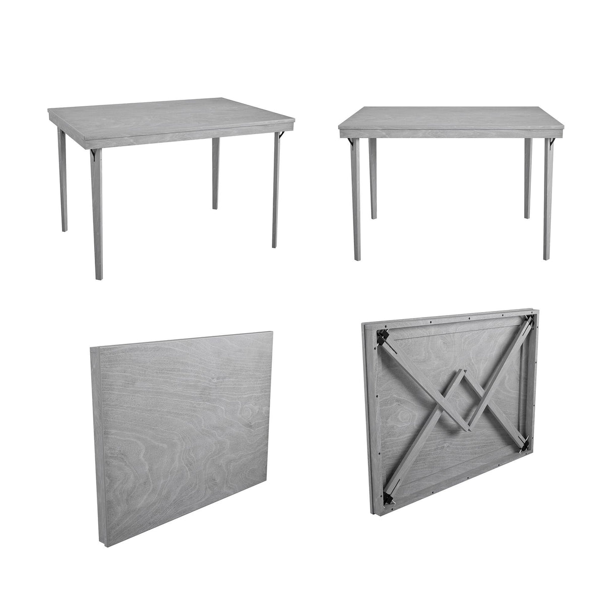 COSCO Grey Woodgrain Wood Folding Dining Table