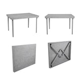COSCO Grey Woodgrain Wood Folding Dining Table